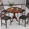 Compact 40-Inch Round Rubber Wood Table for Rustic Kitchen and Dining Room or Families